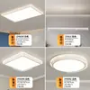 Luminária de Teto Retangular Criativa em Preto e Branco para Sala de Estar, Iluminação de Quarto, Iluminação para Decoração Residencial Zhongshan, Conjunto de Iluminação Doméstica para a Casa Toda
