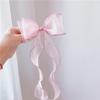 Acessório de Cabelo Penteado Coreano Presilha para Coque para Meninas com Laço de Fita Longa Cabelo Trançado Princesa Acessório de Cabelo Não Danifica Rede de Gaze
