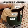 Silla Pequeña con Respaldo para Uso en Casa, Taburete Pequeño de Madera Maciza, Taburete Bajo Móvil con Ruedas Giratorias, Taburete Pequeño para Sala de Estar, Banco Pequeño para Cambiar Zapatos de Niños