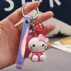 Mini llavero de conejito luminoso creativo, pequeño, bonito, colgante para bolso, muñeca, llavero para coche, adornos