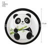 Fabricante Vende Artículos para Fiestas de Panda Blanco, Decoraciones de Cumpleaños, Platos de Papel con Temática de Panda, Vasos de Papel, Banderines y Decoraciones para Pasteles