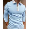 Camisa tipo polo deportiva para hombre de Amazon para primavera y otoño, con cremallera en el brazo