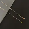 Colar de aço titânio acessórios femininos corrente de lábio único corrente universal corrente de ouro 18k corrente o atacado caixa acessórios de corrente feminina
