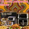 Recomendada Airfryer Transfronteiriça 6L/12L para Uso Doméstico, Forno Elétrico Inteligente, Air Fryer Multifuncional de Grande Capacidade para Batatas Fritas