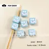 Cara Sonriente Cuadrada de Abalorios Acrílicos Hecho a Mano Materiales DIY Cadena para Teléfono Llavero Colgante Accesorios Cuentas Sueltas