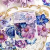 Danza Redonda de Flores Pegatinas Florales Material de Decoración DIY Collage de Scrapbook Pegatinas de Flores Coloridas Material de Scrapbooking PET