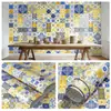 Papel Tapiz de Pared de Fondo para el Hogar Bohemio con Patrón Retro Pegatina de Pared Autoadhesiva Pegatina Impermeable a Prueba de Humedad Papel Tapiz de Decoración para Renovación