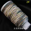 Hilo de Algodón Teñido por Sección Retorcido a Mano con Color Gradiente Cielo Estrellado de Xizang Dorado Cuerda para Colgante Pulsera Collar Tejido a Mano DIY Juguete