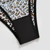 Artículos de Venta Caliente Transfronterizos Exclusivamente para Tallas Europeas y Americanas Temu Shein Amazon Estampado de Leopardo Hilo Plateado Bragas Triangulares Ropa Interior para Mujer en Stock