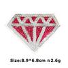 Fábrica de Bordado de Dongguan Lentejuela Corazón Patrón Diamante Parche Bordado Decorativo Aplique Parche Cubierta de Tela