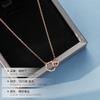 Collar de Plata Esterlina Anillo de Möbius para Mujer Lujo Ligero Nicho 2022 Nuevo Collar Arrestante Cadena Clavícula Regalo de San Valentín para Novia