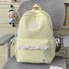 Mochila Escolar para Campus Estilo Coreano Ins Simple de Cuadros para Estudiantes de Secundaria y Preparatoria Gran Capacidad Mochila Casual para Viajes