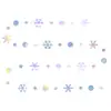 Decorações de Festa de Flocos de Neve a Laser Transfronteiriças, Enfeites Pendentes de Flocos de Neve em Gradiente Colorido, Suprimentos de Decoração Temáticos de Inverno de Natal