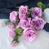 4 cabezas de flor artificial Doriota rosa decoración casera Día de San Valentín flor de seda flor falsa arreglo floral boda flor artificial