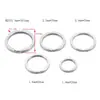Anillo para llaves de acero inoxidable accesorios para llavero orificio anillo plano metálico especificaciones completas fábrica en stock venta directa