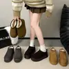 2026 Botas Casuais de Inverno Slip-on com Solado Grosso de Algodão Novas Botas de Neve Peludas Aumentadoras de Altura com Plus Velvet Botas Curtas Quentes Femininas