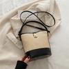 Nuevo bolso para mujer 2024, bolso tipo cubo con diseño de explosión, bolso cruzado de diseño exclusivo para otoño e invierno, bolso pequeño de trabajo de alta gama.