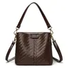 Bolso de mano para mujer nuevo de alta calidad con gran capacidad, elegante y versátil para ir al trabajo, bolso de hombro moderno y sencillo, bolso tipo cubo cruzado
