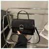 Nueva Moda Retro Coreana Simple Cerradura 2025 Empalme Viajero Bolso de Hombro Cruzado Bolso Cuadrado Pequeño para Mujer