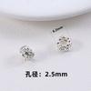 Acessórios de Joias Micro Prata Zircônia Espaçador Feito à Mão Pulseira DIY Colar Contas de Roda Anel de Corrida Flor Sacola Pequeno Homem Cintura