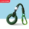 Chaveiro de anel de aperto criativo transfronteiriço para alívio de estresse, mini treinador de dedos colorido, dispositivo de aperto para alívio de estresse, pingente de mochila