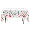 Decoraciones de Papá Noel Navideño Plato Desechable para Cena Mantel Navideño Charola de Papel Vaso de Papel Servilleta Juego de Vajilla para Fiesta