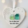 Decoración de Amistad de Vidrio Marino en Forma de Corazón Colgante de Decoración de Amistad en Forma de Corazón