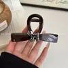Presilha de cabelo fofa com laço de cachorrinho listrado para mulheres, presilha de tubarão de tamanho médio para penteados altos na nuca, adequada para cabelos finos, acessório de cabelo estiloso