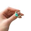 Magnesita Pedo Durazno Anillo Pequeño con Hueso de Res Pequeñas Cuentas de Arroz DIY Accesorios Wen para Jugar Colgante Cuerda para Vadear Pequeños Accesorios de Gota