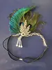 Diadema de Plumas de Pavo Real de los Años 20 Tocados Novia Gatsby Fiesta de Baile Banquete Tocados de Plumas Retro Europeo y Americano
