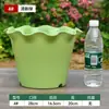 Maceta de Resina con Bordes Rizados para Uso Doméstico, Plástico Grueso para Interior Balcón de Alto Valor Estilo Lirio Borde Ondulado