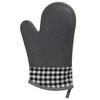 En Stock Silicona Antiescaldado Buena Tela de Rejilla Cocina Horno Microondas Guantes Impermeables Antideslizantes Hogar Horneado Guantes de Dos Dedos