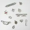 Venda Direta da Fábrica Pulseira com Pingente de Laço de Liga DIY Charme Acessório Pequeno para Roupas Femininas Puxador Prateado