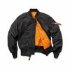 Traje de Béisbol Americano Engrosado Otoño e Invierno Verde Militar Chaqueta Bomber MA-1 talla grande Cuello Vertical Chaqueta de Trabajo para Hombre