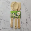 Espátula de bambu com cabo longo utensílios de cozinha de bambu espátula de cozinha para fritar espátula de bambu resistente a altas temperaturas escorredor de bambu conjunto de espátulas para panelas antiaderentes espátula de madeira