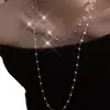 Nuevo Collar Apilado de Doble Capa de Perlas Artificiales Cadena para Clavícula de Moda Exquisita Transfronteriza Cadena para Suéter Estilo Francés de Lujo Ligero