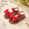 Sandalias Rústicas para Niñas Sandalias de Tela con Lazo Sencillo Cierre Mágico Versátiles para el Día a Día