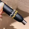 Anillo Abierto Redondo de Circonita Super Brillante, Moderno, Sencillo, Lujo Ligero, Sensación de Alta Gama, Anillo para Dedo Índice, Joyería Versátil Exquisita para el Día a Día