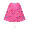 Cardigan de punto con cinturón de corbata, de moda europea y americana, para mujer, de AliExpress, superventas, bordado