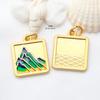 Colgante de accesorios de estilo antiguo oro arena cloisonné Colgante de loto Colgante de estilo chino collar de accesorios tejidos diy