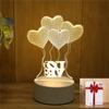 Presente Criativo Luz Noturna 3D para Atividades de Feriado Infantil, Luz Noturna Pequena USB de Natal com Logo Impresso em LED