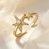 Anéis de Dedo Estilo Europeu e Americano para Atacado, Estilo Tendência e Único de Influenciador Blogger, Anéis de Dedo Estilo Praia do Oceano com Estrela do Mar e Pérola