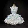Vestido Original JSK Mariposa Corazón Lazo Diario Ligero Lolita Princesa Vestido Halter con Enagua y Otros Accesorios