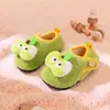 Zapatos de algodón para niños para otoño e invierno, pantuflas de piso para bebé para niñas, pantuflas de felpa cálidas, de dibujos animados, ligeras, con suela suave para niños