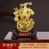 Adorno de Calabaza Chapado en Oro Cien Bendiciones para Entrada de Sala, Aparador de Vinos, Decoración del Hogar Estilo Chino, Exquisito Regalo de Inauguración