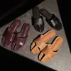 Sandalias Planas de Piel de Vaca de Primera Capa para Mujer Verano Nuevas de Piel de Vaca Genuina Punta Redonda Punta Abierta Cómodas Casuales Sandalias de Vacaciones