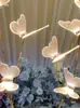 Nuevas Luces de Camino de Mariposas para Bodas Propuesta de Boda Luces de Estaca Luminosas de Acrílico para el Suelo Accesorios Decorativos Dorados