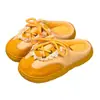 Nuevos Zapatos de Entrenamiento Moral de Cuerda Color Bloqueado de Cuero Retro para Mujer en Otoño e Invierno Zapatillas de Algodón Cálidas Antideslizantes con Forro Polar para Interiores