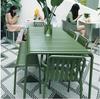 Mesa y silla de exterior para patio, tienda de té con leche, mesa y silla de ocio de hierro nórdico, mesa y silla de comedor de metal para exterior con barbacoa y balcón, combinación