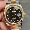 Reloj Mecánico Automático Multifuncional para Hombre Serie Laojia Datejust Esfera de Computadora Bisel Todo Acero Incrustado de Diamantes 3 Manecillas